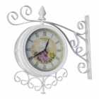 Charles Bentley Vintage Double Sided Wall Clock Cream