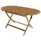 Charles Bentley FSC Acacia Wooden Oval Folding Garden Dining Table