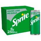 Sprite Zero Sugar Can, 6x250ml