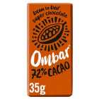 Ombar 72% Cacao Organic Vegan Fair Trade Dark Chocolate 35g