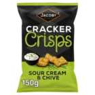 Jacob's Cracker Crisps Sour Cream & Chive Snacks Sharing Bag 150g
