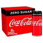 Coca-Cola Zero Sugar Can, 6x250ml