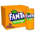 Fanta Orange Can, 6x250ml