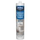 Wickes White Kitchen & Bathroom Silicone Sealant - 300ml