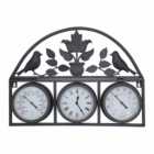 Charles Bentley Wall Clock with Thermometer and Hygrometer