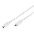 Vivanco USB 3.1 Type C Connection 1m Cable with E-Marker Chip - White