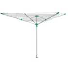 Silver effect Blue Plastic & steel 4 Arm Rotary airer, 45m