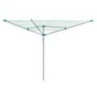 Silver effect Green Plastic & steel 3 Arm Rotary airer, 40m