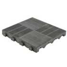Klikstrom Angara Grey Composite Clippable deck tile (L)40cm (W)40cm (T)45mm