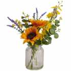 Wilko Sunflower Bouquet in Ribbed Vase