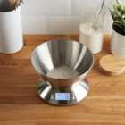 Dunelm Stainless Steel Electronic Kitchen Scales with Measuring Bowl