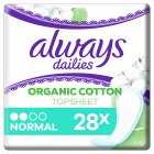 Always Dailies Cotton Pantyliners, 28s