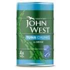 John West MSC Tuna Chunks In Brine 4 x 145g