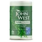 John West MSC Tuna Chunks In Spring Water 4 x 145g
