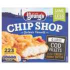 Young's Chip Shop 4 Large Battered Cod Fillets Frozen 440g