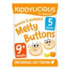 Kiddylicious Banana & Pumpkin Melty Buttons Baby Snacks 5 x 6g