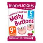 Kiddylicious Raspbery & Beetroot Melty Buttons Baby Snacks 5 x 6g