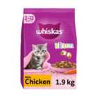 Whiskas 2-12mnths Kitten Dry Cat Food with Chicken 1.9kg