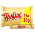 Twix Caramel & Milk Chocolate Fingers Funsize Biscuit Snack Bars Multipack 333g
