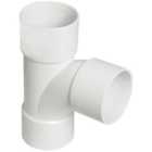 White Solvent weld 87.5° Waste pipe Tee, (Dia)40mm