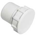 FloPlast White Solvent weld Waste pipe Access plug, (Dia)40mm