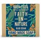 Faith in Nature Blue Cedar Pure Hand Made Soap Bar 100g