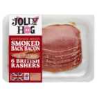 The Jolly Hog 6 Smoked Dry Cured Back Bacon Rashers 200g