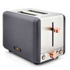 Tower T20036RGG 2 Slice 850W Stainless Steel Toaster - Grey/Rose Gold