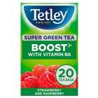 Tetley Super Green Tea Boost Berry Burst Tea Bags 20 per pack