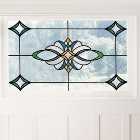 Blue Meridan Static Stained Glass Decal