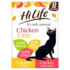 HiLife It's Only Natural Cat Food The Chicken One In Jelly 8 x 70g