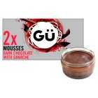 Gü Dark Chocolate Mousses with Ganache, 2x70g