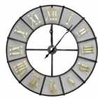 Charles Bentley Black and Gold Wrought Iron Large Garden Clock 87cm