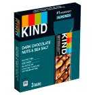 KIND Gluten Free Dark Chocolate Nuts & Sea Salt Bars, 3x30g
