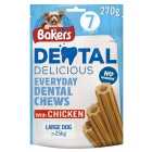 Bakers Dental Delicious Large Chicken Dog Chews 7 per pack