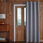 Jennings Grey Thermal Eyelet Door Curtain