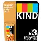KIND Gluten Free Caramel Almond & Sea Salt Bars, 3x30g