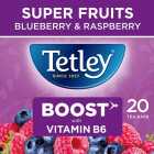 Tetley Super Fruit Tea Boost Blueberry & Raspberry Tea Bags 20 per pack