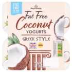 Morrisons 0% Fat Greek Style Yogurt Coconut & Vanilla 4 x 125g