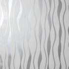 Arthouse Metallic Wave White & Silver Wallpaper - 10.05m x 53cm