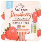 Morrisons 0% Fat Greek Style Yogurt Strawberry 4 x 125g