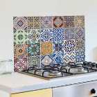 Azulejos Multicoloured Self Adhesive Kitchen Panel