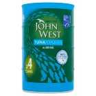 John West MSC Tuna Chunks in Brine, drained 4x102g