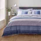 Ellis Blue Stripe Duvet Cover and Pillowcase Set
