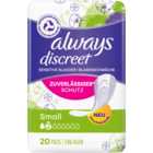 Always Discreet Sensitive Bladder Incontinence Pads Small 20 Pack