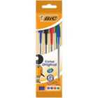 BIC Cristal Original Ballpoint Pens Assorted Pouch of 4 4 per pack
