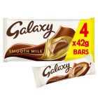Galaxy Smooth Milk Chocolate Snack Bars Multipack Vegetarian 4 x 42g