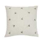 Embroidered Bees Natural Cushion