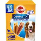 Pedigree Dentastix Medium Dog Chews 105pk