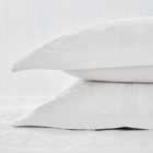 Dorma Purity Paloma 100% Cotton White Oxford Pillowcase Pair